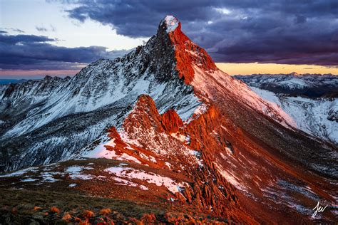 Fiery Wetterhorn Peak San Juan Mountains Colorado Jason Weiss