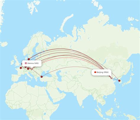 All Flight Routes From Vienna To Beijing VIE To PEK Flight Routes