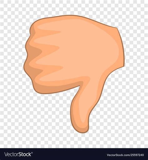 Thumb Down Icon Cartoon Style Royalty Free Vector Image