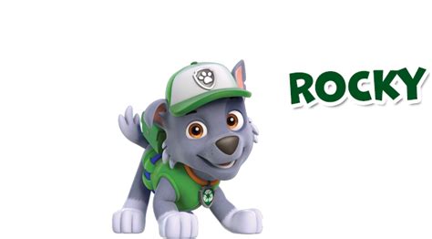 Download Paw Patrol Personagem Rocky Patrulha Canina Transparent