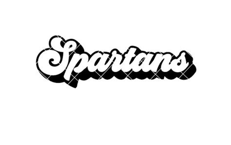 Spartans Retro Script Regular And Distressed Svgdxfpng File For