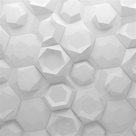 Fondo De Hex Gonos Abstractos Blancos 3d Renderizado Pol Gonos Geom