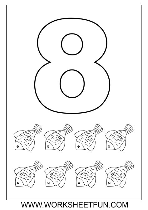 Number Coloring Pages 1 – 10 Worksheets / FREE Printable Worksheets – Worksheetfun