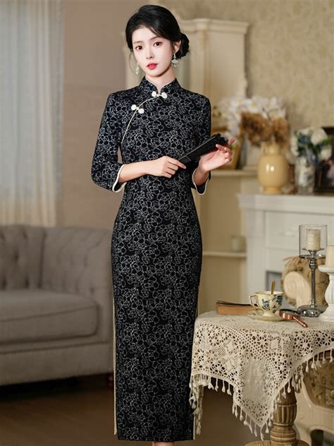 Chinese Shanghai Cheongsam Retro Slim Dress