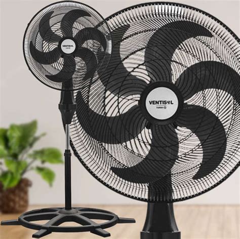 Ventilador De Coluna Oscilante Turbo P S Premium Preto Cm V