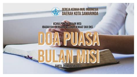 Ibadah Kkr Bersama Seluruh Jemaat Gkii Dks Doa Puasa Bulan Misi Youtube