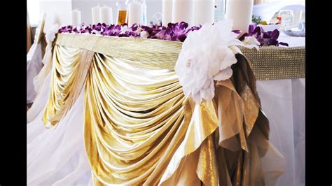 Украшение банкетного зала в ЗОЛОТОМ цвете - YouTube