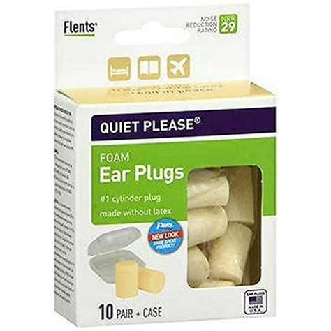 Flents Plugs Quiet Please! Foam Earplugs, 10 Pair - Walmart.com