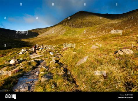 Climbing Slieve Donard Mourne Mountains Co Down Northern Ireland