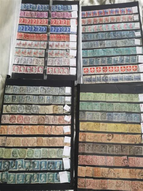 Timbre France Lot De Timbres Oblit R S Anciens En Multiples De