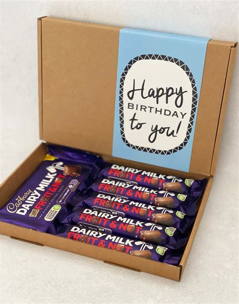 Cadburys Fruit And Nut Chocolate Hamper Gift Box Birthday Etsy Uk