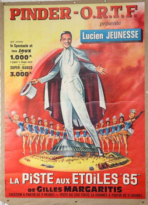 Cirque Pinder Ortf Affiche Entoil E Illustr E De Lucien Jeunesse Et