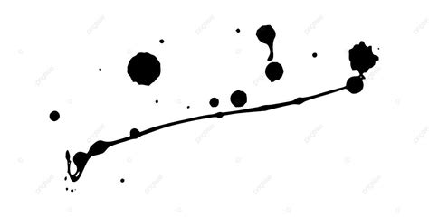 Collection Of Ink Splashes Vector Sprays Of Black Paint Texture Of