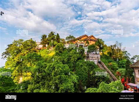 Scenery Of Jingyin Temple In Gujianshan Chongqing Stock Photo Alamy