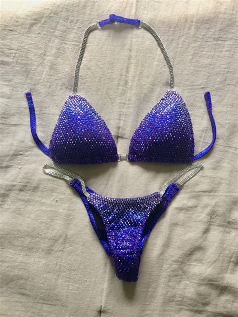 Competition Bikini Purple Ombré NPC IFBB OCB Competition Etsy