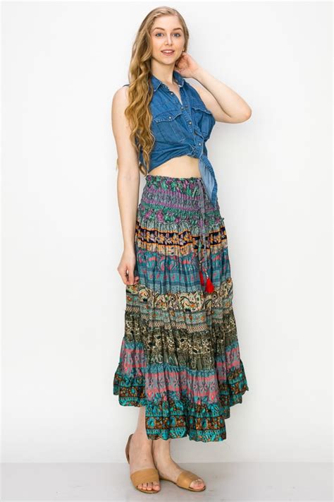 Bohemian Skirt | White Waves