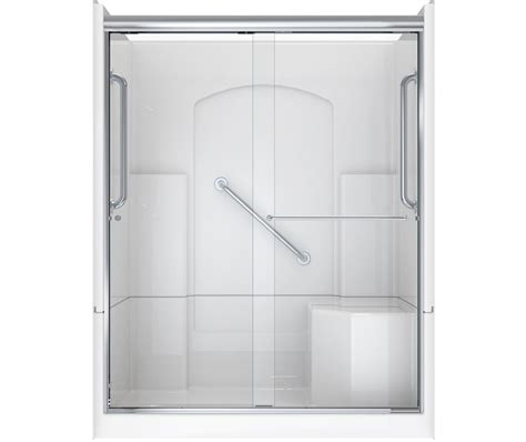 Ramer X Acrylx Alcove Right Hand Drain Four Piece Shower In White