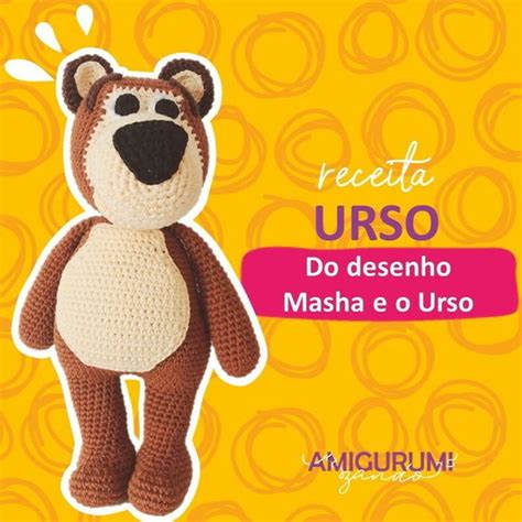 Receita Em Pdf Masha E Urso Amigurumi Elo7