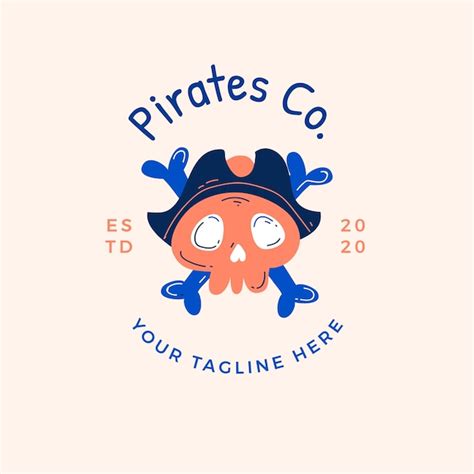 Free Vector Pirate Logo Template Design