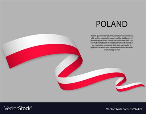 Waving Ribbon Or Banner With Flag Royalty Free Vector Image