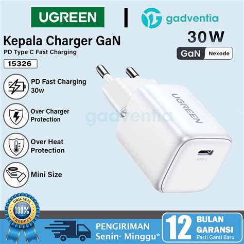 Jual UGREEN Nexode GaN Kepala Adaptor Charger Fast Charging Untuk