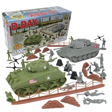 BMC D-Day WW2 Plastic Army Men Toy Soldiers 34 Brit American German – BMC Toys