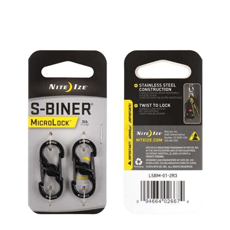 Nite Ize S Biner MicroLock Karabiner 2 Pack Outside Co Uk