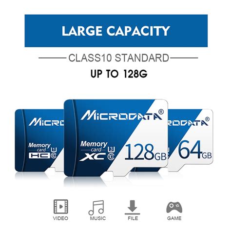 Microdata Gb U Blue And White Tf Micro Sd Memory Card Alexnld