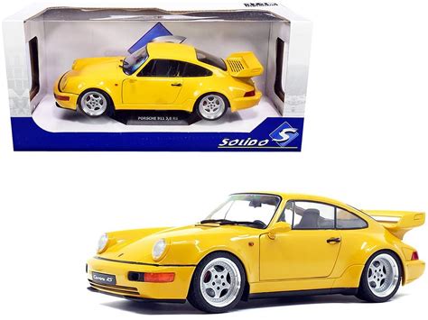 Diecast 1990 Porsche 911 964 3.8 RS Jaune Yellow 1/18 Diecast Model Car by Solido - Walmart.com