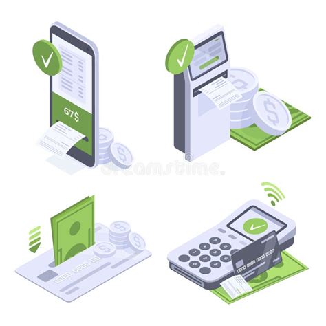 Isometric Mobile Banking Online Payment Smartphone And Credit Card