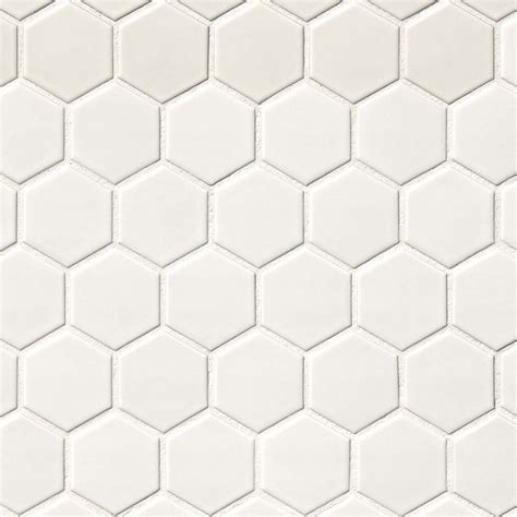 Domino White Matte 2X2 Hexagon Mosaic Tile Backsplash Tile USA