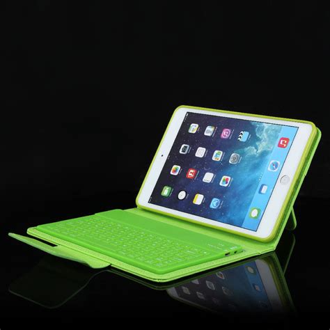 Stand Pu Leather Case Cover With Bluetooth Keyboard Stylus For Apple