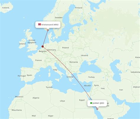 Flights From Jeddah To Kristiansand JED To KRS Flight Routes