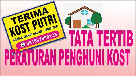 PERATURAN TATA TERTIB PENGHUNI KOST YouTube