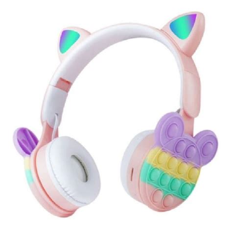 Auriculares Gatito Inal Mbricos Bluetooth Micr Fono Pop It Neastore Boedo