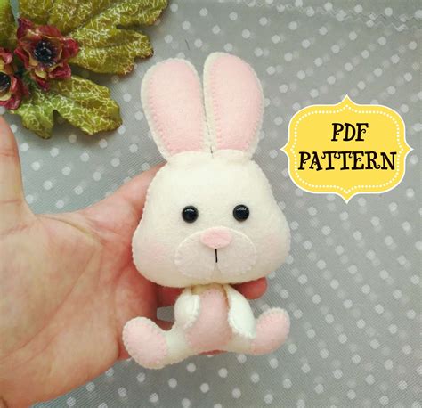 This Is A Digital Tutorial On How To Make Bunny From Felt Included