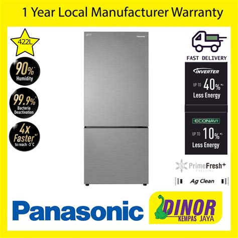 Panasonic L Door Bottom Freezer Refrigerator Nr Bx Bpsm Steel