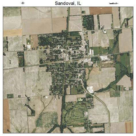 Aerial Photography Map of Sandoval, IL Illinois