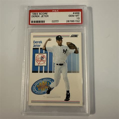 1993 Score Derek Jeter PSA 10 RC Rookie Card 489 Yankees HOF PSA