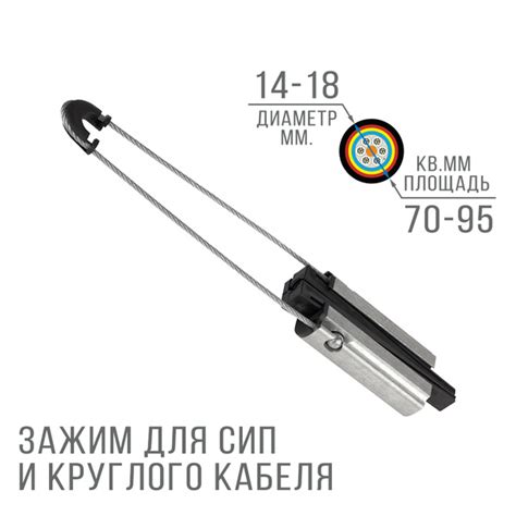 PA 2000 зажим анкерный для кабеля круглого сечения 14-18 мм и СИП 70-95 ...