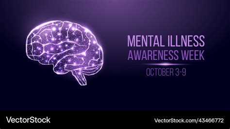 Mental Illness Awareness Week Concept Banner Vector Image