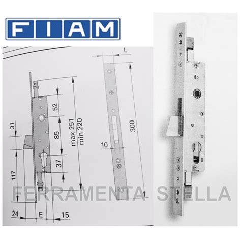 SERRATURA A INFILARE CHIAVE A SPILLO ART 716 FIAM 1 MANDATA