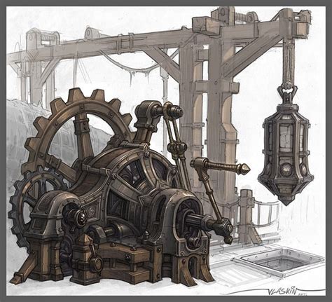 Mécanisme De La Mine Environment Concept Art Props Concept