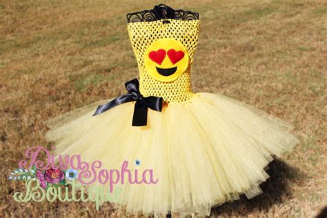 Emoji Tutu Dress Emoji Costume By Divasophiaboutique On Etsy