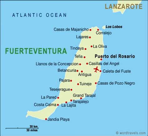 Fuerteventura Mapa Qué ver en Fuerteventura España viajar con niños