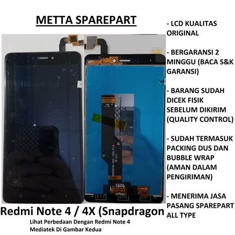 Original OEM LCD Touchscreen Xiaomi Redmi Note 4 Note 4X Snapdragon