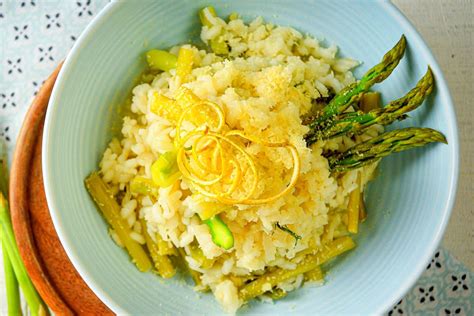 Electric Skillet Asparagus Risotto With Lemon Zest - In the Kitch