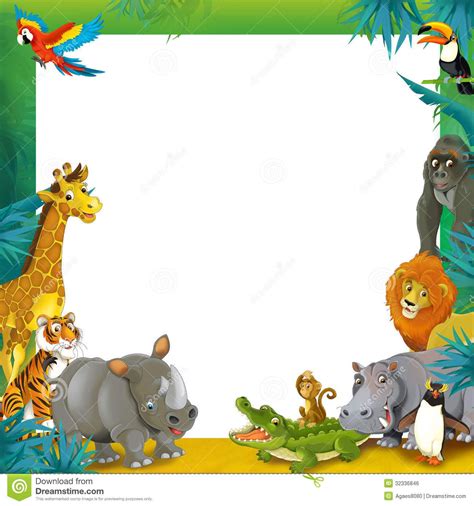 Zoo Animals Clipart Border