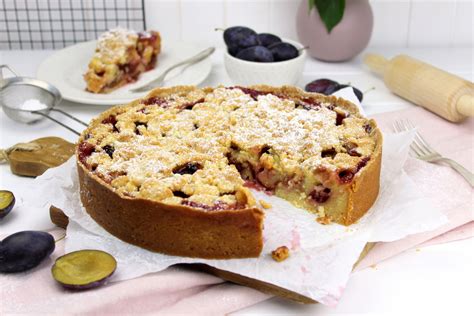 Rezept Leckerer Einfacher Und Saftiger Pflaumenkuchen Mit Streusel