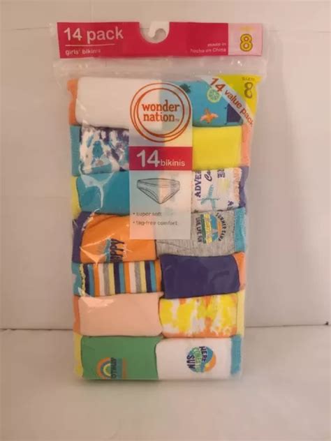 Wonder Nation Girls Bikini Underwear Pack Summer Themed Size Picclick Uk